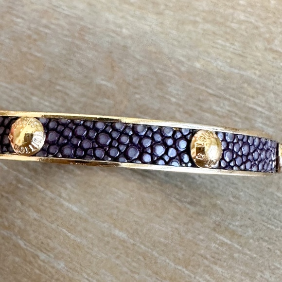Louis Vuitton Bangle Women Give Me a Clue Gold Galusha Stone Authentic - Picture 2 of 7